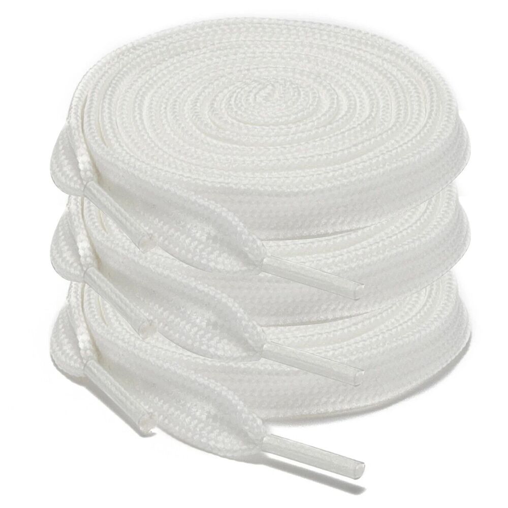 3 Pair 3/8" Double Layer Flat Athletic Shoe Laces Strings for Sneakers 54 Inch